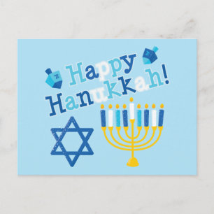 Happy Hanukkah Feiertagspostkarte