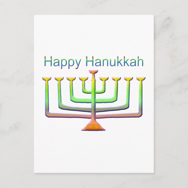 Happy Hanukkah Feiertagspostkarte (Vorderseite)