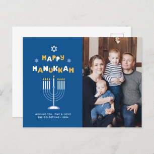 "Happy Hanukkah" Ferienkarte Feiertagspostkarte