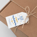 "Happy Hanukkah" Ferienkarte Geschenkanhänger<br><div class="desc">Fest personalisiert Happy Hanukkah Geschenktaschen.</div>