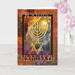 HAPPY HANUKKAH Festival of Lights Card Karte