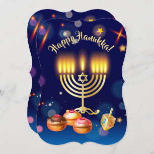 Happy Hanukkah Festival of Lights Einladung