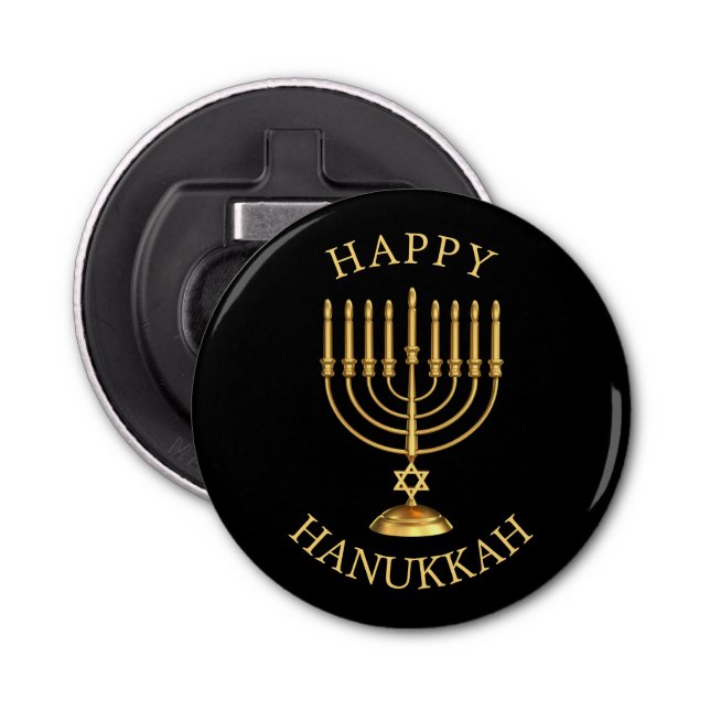 Happy Hanukkah Flaschenöffner (Vorderseite)