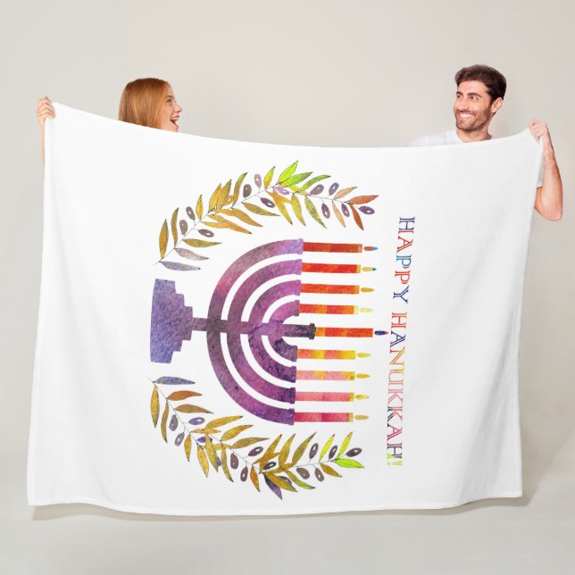 Happy Hanukkah Fleece Blanket (Beispiel)