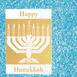 Happy Hanukkah Folienkarte<br><div class="desc">.Feiern Sie acht Tage und acht Nächte des Festivals der Lichter mit Hanukkah-Karten und Geschenken. Das Lichterfest ist hier. Lächle die Menorah, spiele mit dem dreiel und feiere auf Latkes und Sufganiyots. Feiern Sie den Geist von Hanukkah mit Freunden, Familie und Lieben, indem Sie ihnen Happy Hanukkah wünschen.</div>
