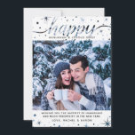 Happy Hanukkah Foto Color Matching Text Effect Feiertagskarte<br><div class="desc">Dieses unterhaltsame Hanukkah Design verbindet einen modernen Texteffekt mit einem traditionellen Thema - Ihr Foto bestimmt die Schriftzeichen "Happy", sowie die Glitzern und Schneeflocken! Ändern Sie das Bild, ändern Sie das Farbschema! Das macht Spaß, oder? #Happy #Hanukkah #Holidays || Dieses Styling stellt sicher, dass die Typografie und die gedruckten Akzente...</div>