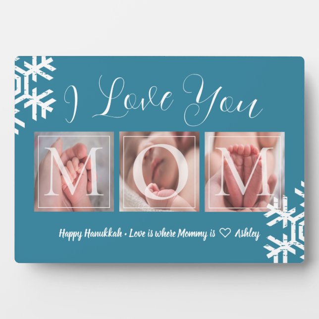 Happy Hanukkah Foto Fotoplatte (Vorderseite)