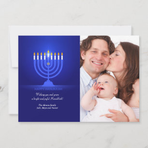 Happy Hanukkah Foto Holiday Card Feiertagskarte