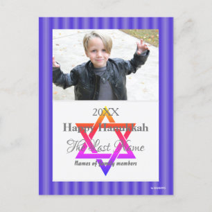 Happy Hanukkah Foto Postcard - HAMbWG Feiertagspostkarte