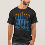 Happy Hanukkah Frauen Männer Kinder Jüdische Menor T-Shirt<br><div class="desc">Happy Hanukkah Frauen Männer Kinder Jüdische Menorah Chanukah 4</div>