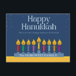 Happy Hanukkah Funny Postkarte<br><div class="desc">Happy Hanukkah Funny Postcard</div>