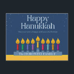 Happy Hanukkah Funny Postkarte<br><div class="desc">Happy Hanukkah Funny Postcard</div>