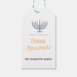 Happy Hanukkah Geschenk Tag - passen Sie den Namen Geschenkanhänger