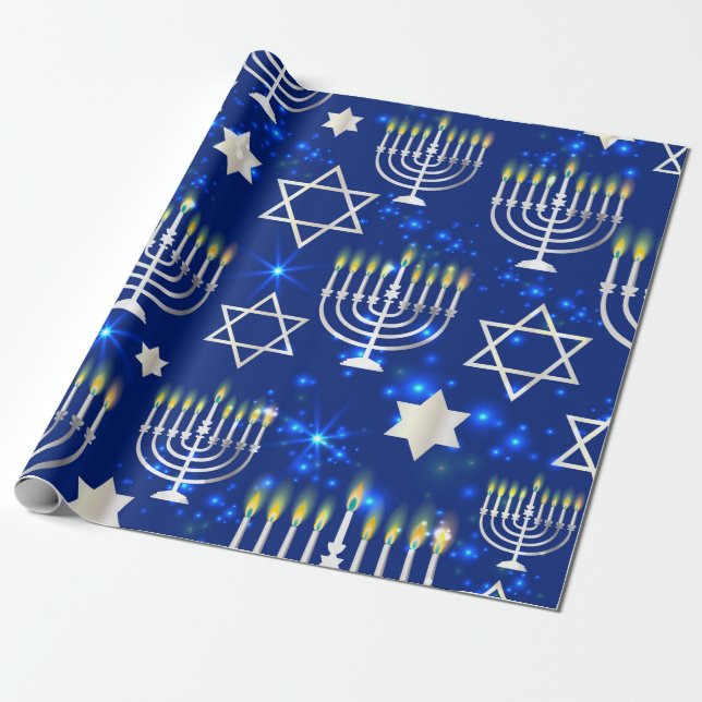 Happy Hanukkah Geschenkpapier (Ungerollt)