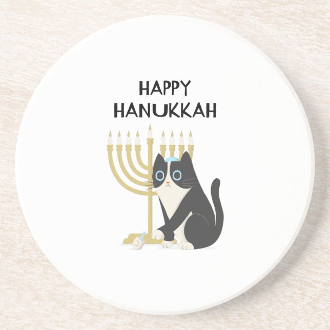 HAPPY HANUKKAH GETRÄNKEUNTERSETZER (Vorne)