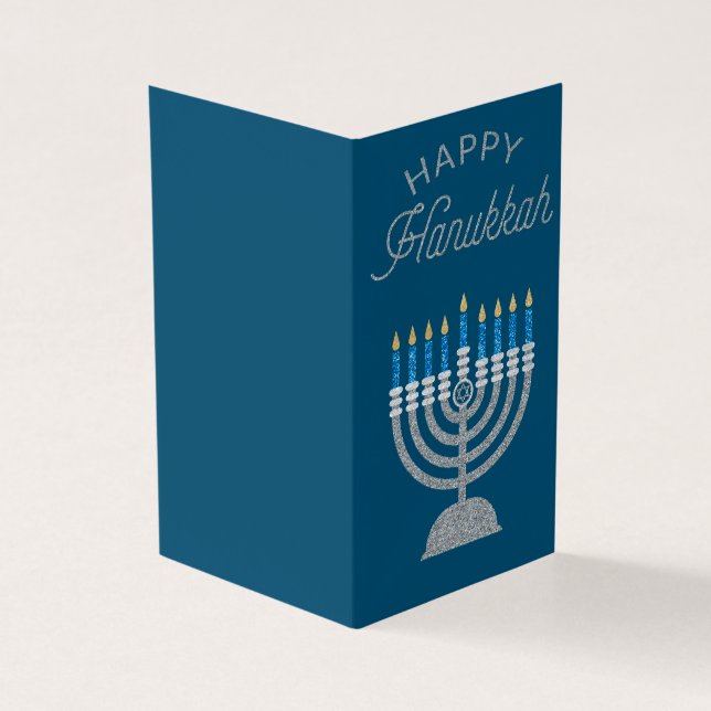 Happy Hanukkah Glitzer Cards 25 Pack (Vorderseite)