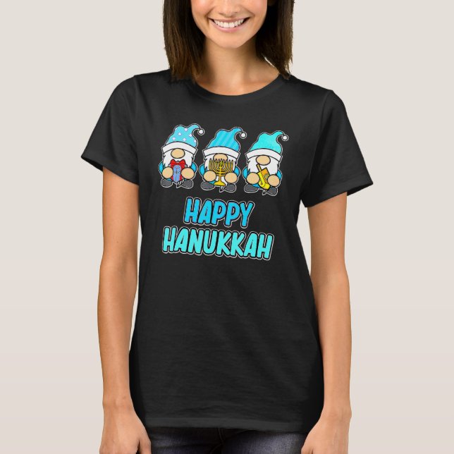 Happy Hanukkah Gnomes Jewish Jew Family Men Women  T-Shirt (Vorderseite)
