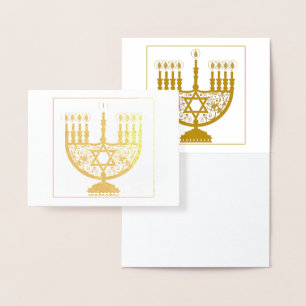 HAPPY HANUKKAH Gold Foil Card Folienkarte
