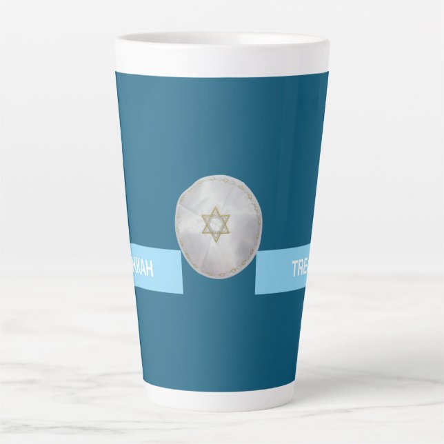 HAPPY HANUKKAH groß Milchtasse (Vorderseite)