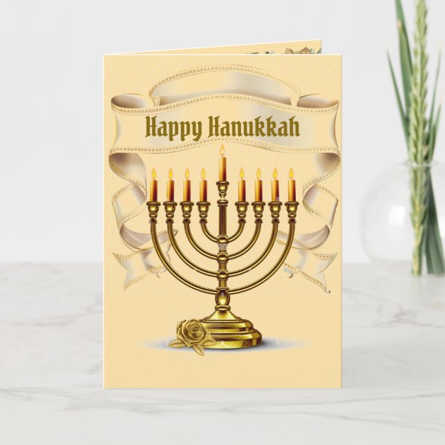 Happy Hanukkah Grußkarte Dankeskarte (Vorderseite)