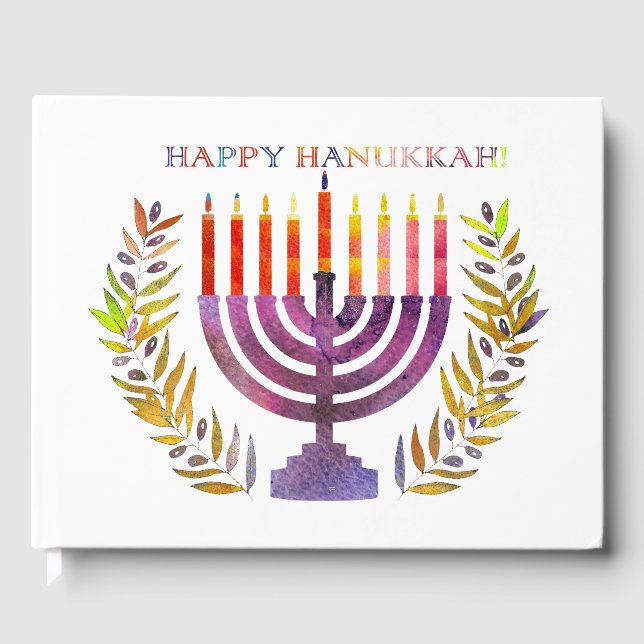 Happy Hanukkah Guestbook Gästebuch (Vorderseite)