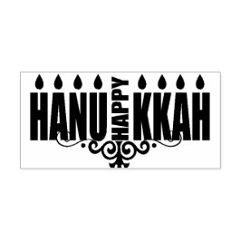Happy Hanukkah Gummistempel
