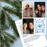HAPPY HANUKKAH HandGezeichnet CUSTOM 3 FOTO Letter Feiertagskarte<br><div class="desc">Hoffe, dass Ihnen dieses Ferien-Design gefällt. Klicken Sie auf "Personalisieren", um Ihre eigenen Fotos und Texte zu bearbeiten und auf der Vorder- und Rückseite hinzuzufügen. Auch als digitaler Download zum Versenden per E-Mail oder SMS und rett auf Porto. Karo in meinem Shop für weitere passende Artikel wie Grußkarten, Postkarten, Aufkleber,...</div>
