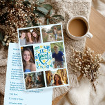 HAPPY HANUKKAH HandGezeichnet CUSTOM 6 FOTO Feiertagskarte<br><div class="desc">Hoffe, dass Ihnen dieses Ferien-Design gefällt. Klicken Sie auf "Personalisieren", um Ihre eigenen Fotos und Texte zu bearbeiten und auf der Vorder- und Rückseite hinzuzufügen. Auch als digitaler Download zum Versenden per E-Mail oder SMS und rett auf Porto. Karo in meinem Shop für weitere passende Artikel wie Grußkarten, Postkarten, Aufkleber,...</div>