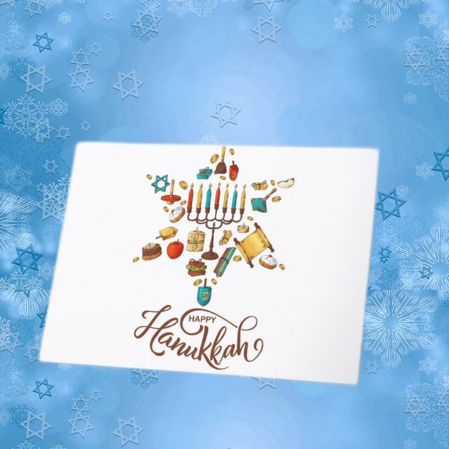 Happy Hanukkah Holiday Card Feiertagskarte (Von Creator hochgeladen)
