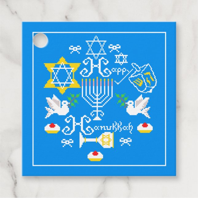 Happy Hanukkah Holiday Geschenkanhänger (Vorderseite)
