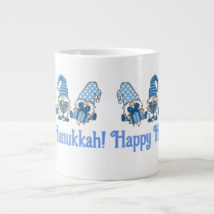 Happy Hanukkah Holiday Gnome Jumbo-Tasse