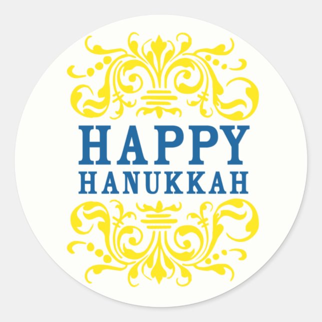 Happy Hanukkah Holiday Stickers (Vorderseite)