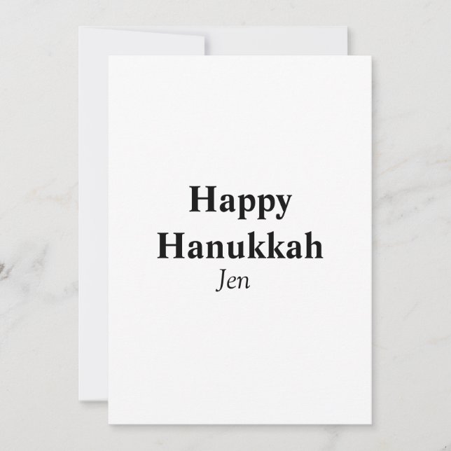 Happy Hanukkah Ihr Name Text editierbar Einladung (Vorderseite)