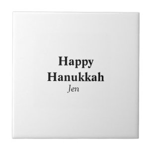 Happy Hanukkah Ihr Name Text editierbar Fliese