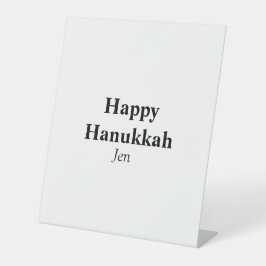 Happy Hanukkah Ihr Name Text editierbar Sockelschild