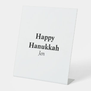 Happy Hanukkah Ihr Name Text editierbar Sockelschild