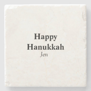 Happy Hanukkah Ihr Name Text editierbar Steinuntersetzer