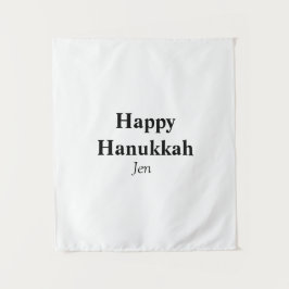 Happy Hanukkah Ihr Name Text editierbar Wandteppich