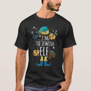 Happy Hanukkah Jewish Elf Family Group Weihnachten T-Shirt