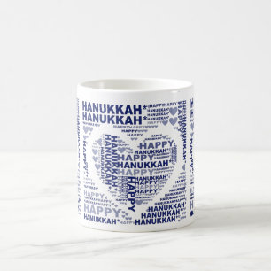 Happy Hanukkah Jewish Holiday Blue Coffee Tee Tass Tasse
