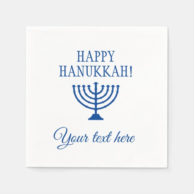 Happy Hanukkah Jewish menorah Custom Holiday Serviette (Vorderseite)