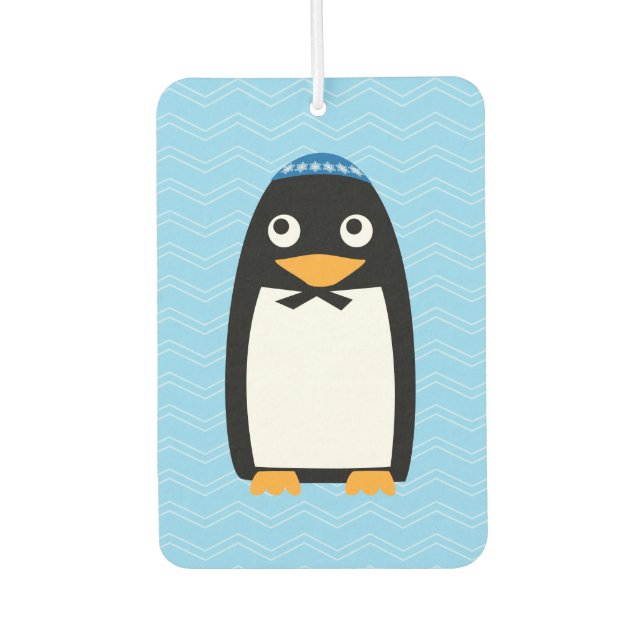 Happy Hanukkah Jewish Penguin Yarmulke Autolufterfrischer (Vorderseite)