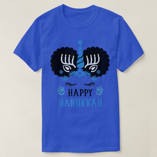 Happy Hanukkah Jewnicorn Merry Christmas Chanukah T-Shirt (Design vorne)