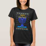 Happy Hanukkah jüdische Chanukah Mascot Menorah T-Shirt<br><div class="desc">Happy Hanukkah jüdische Chanukah Mascot Menorah</div>