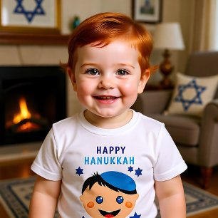 Happy Hanukkah, Junge mit Yarmulke T-Shirt
