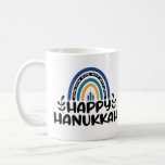 Happy Hanukkah Kaffeetasse<br><div class="desc">Happy Hanukkah Tasse Grafikdesign mit Kerzen zu feiern das Festival der Lichter.</div>