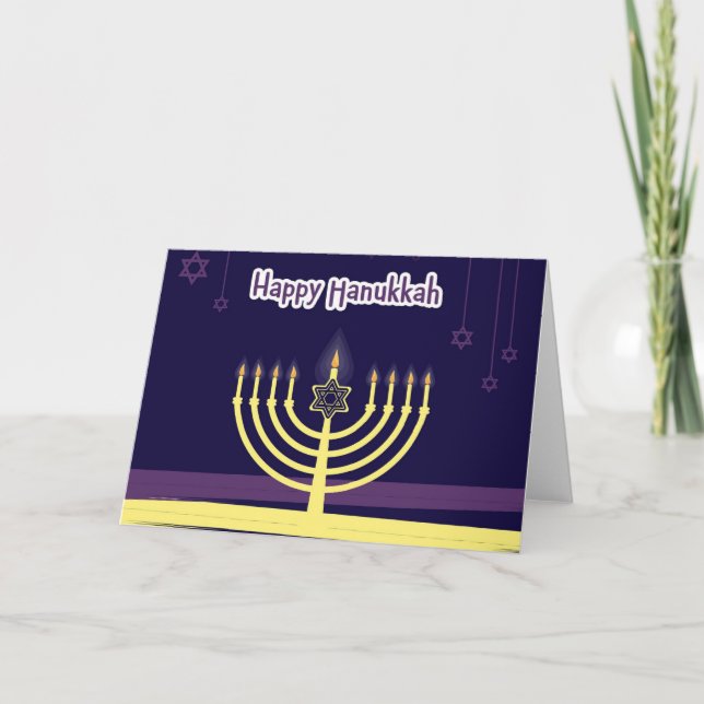 Happy Hanukkah Karte (Vorderseite)