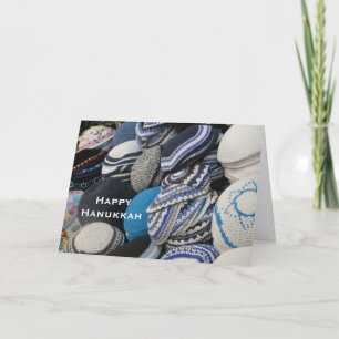 Happy Hanukkah, Kippot Grußkarte Karte