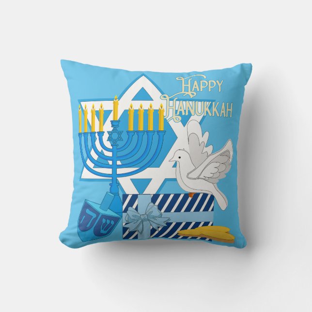 Happy Hanukkah Kissen (Vorderseite)