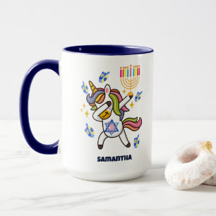 Happy Hanukkah, lustiges Ding Unicorn Tasse